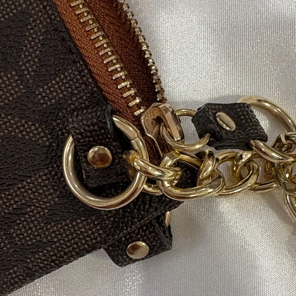 Michael Kors Collection Black and Gold Crossbody Bag - Picture 9 of 10